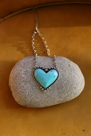 0050 TURQUOISE HEART NECKLACE