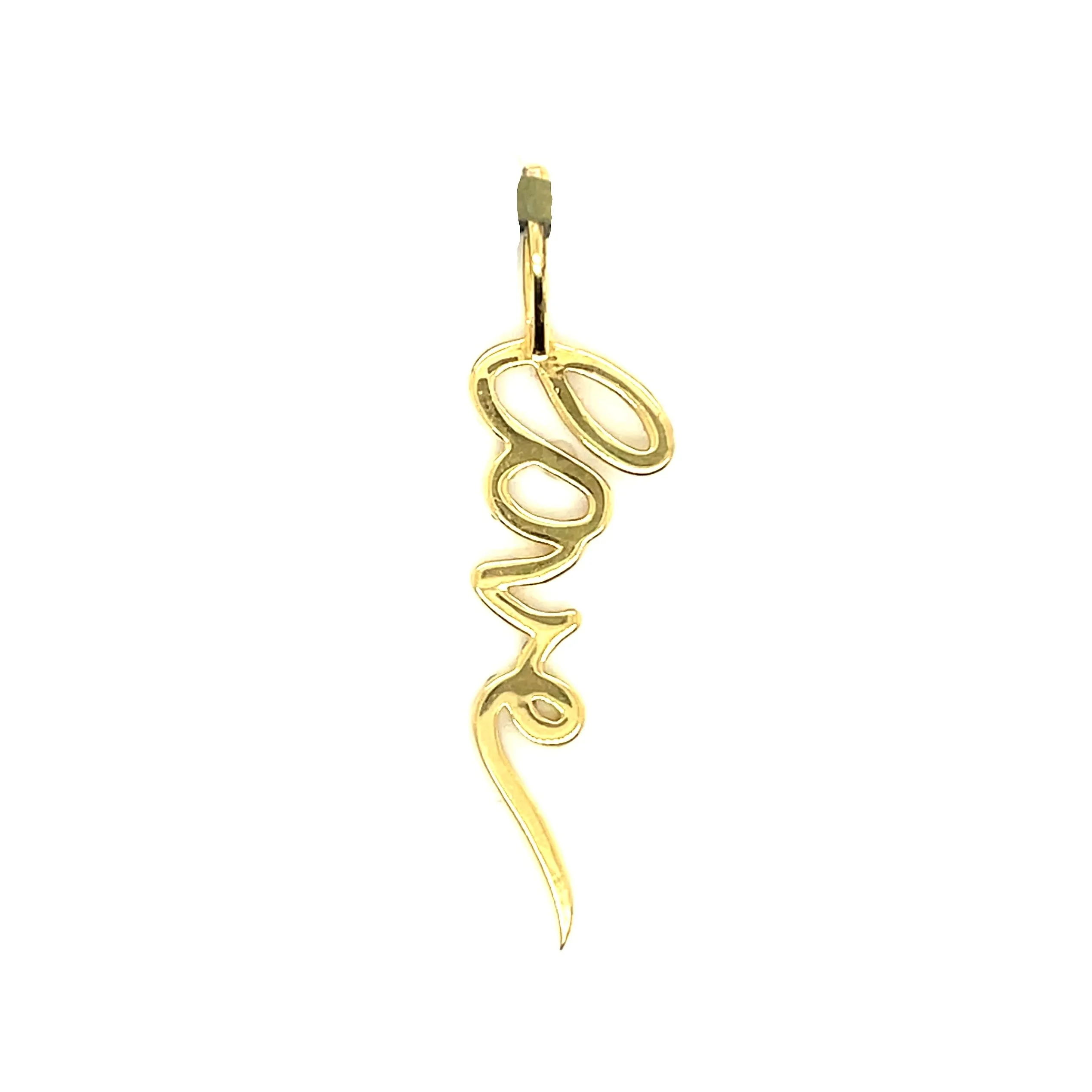 10k Gold Cursive Writing love Pendant with 0.86ct of Natural Diamonds - SP26075