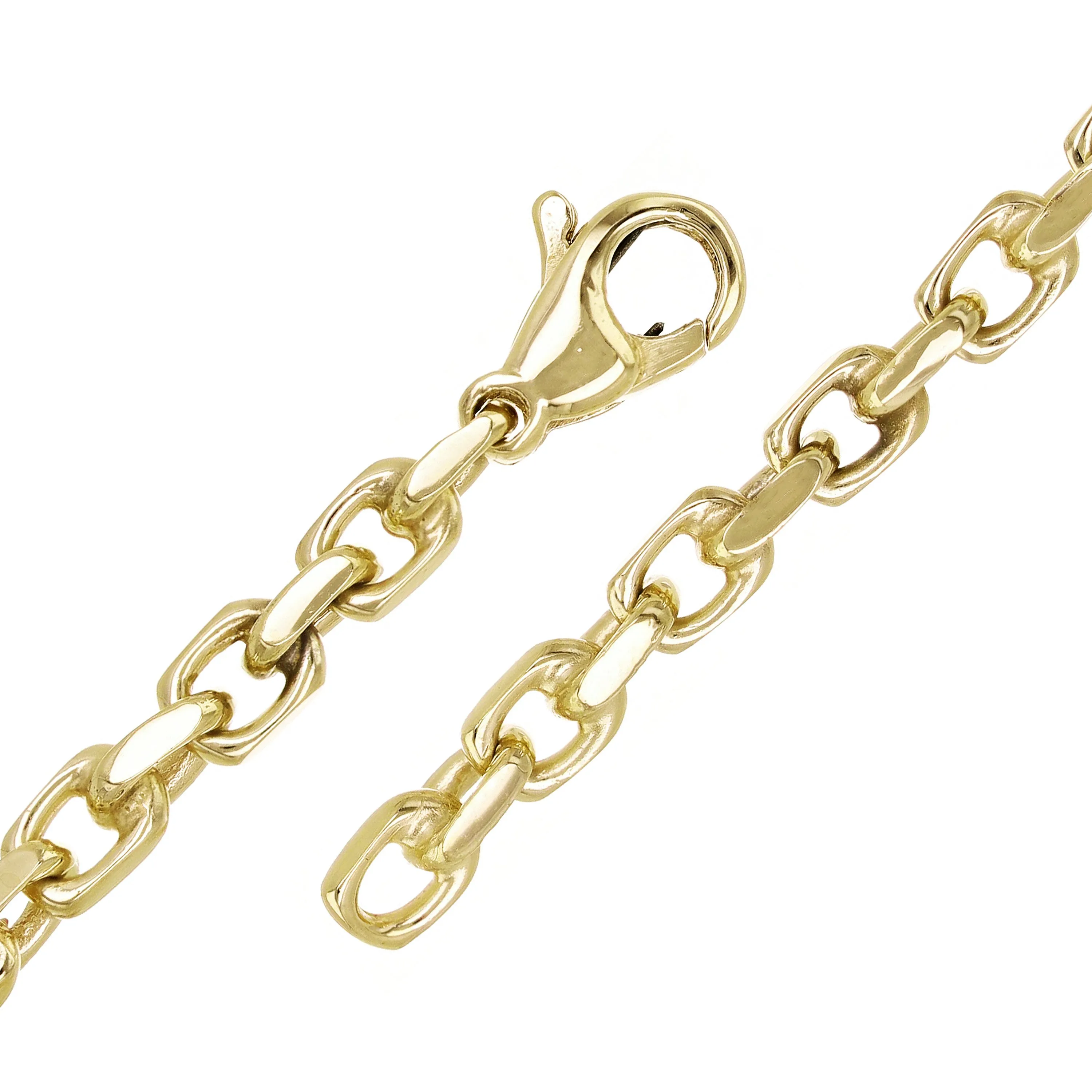 10k Yellow White or Rose Gold Handmade Fashion Link Chain Necklace 20" - 30" 4.5mm