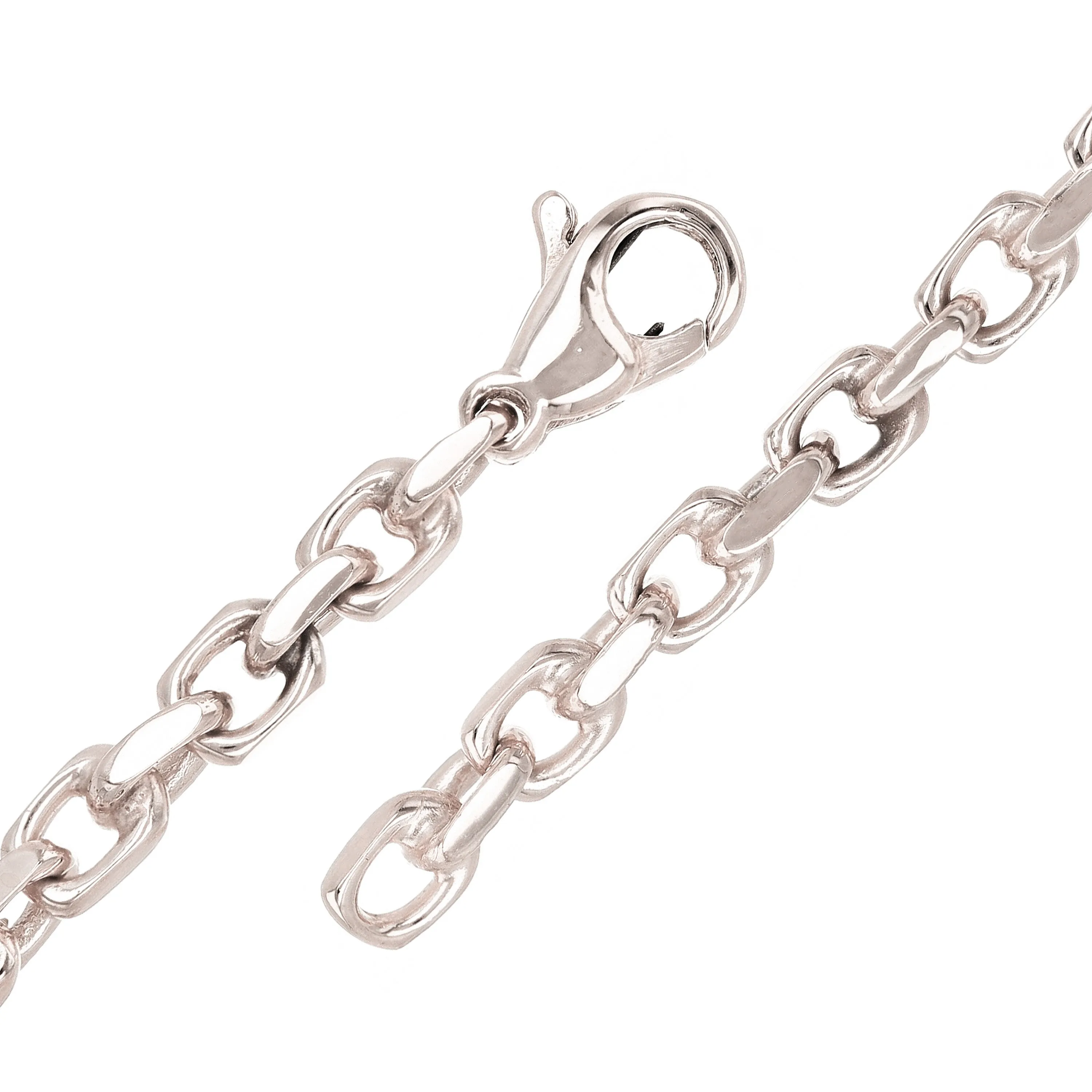 10k Yellow White or Rose Gold Handmade Fashion Link Chain Necklace 20" - 30" 4.5mm