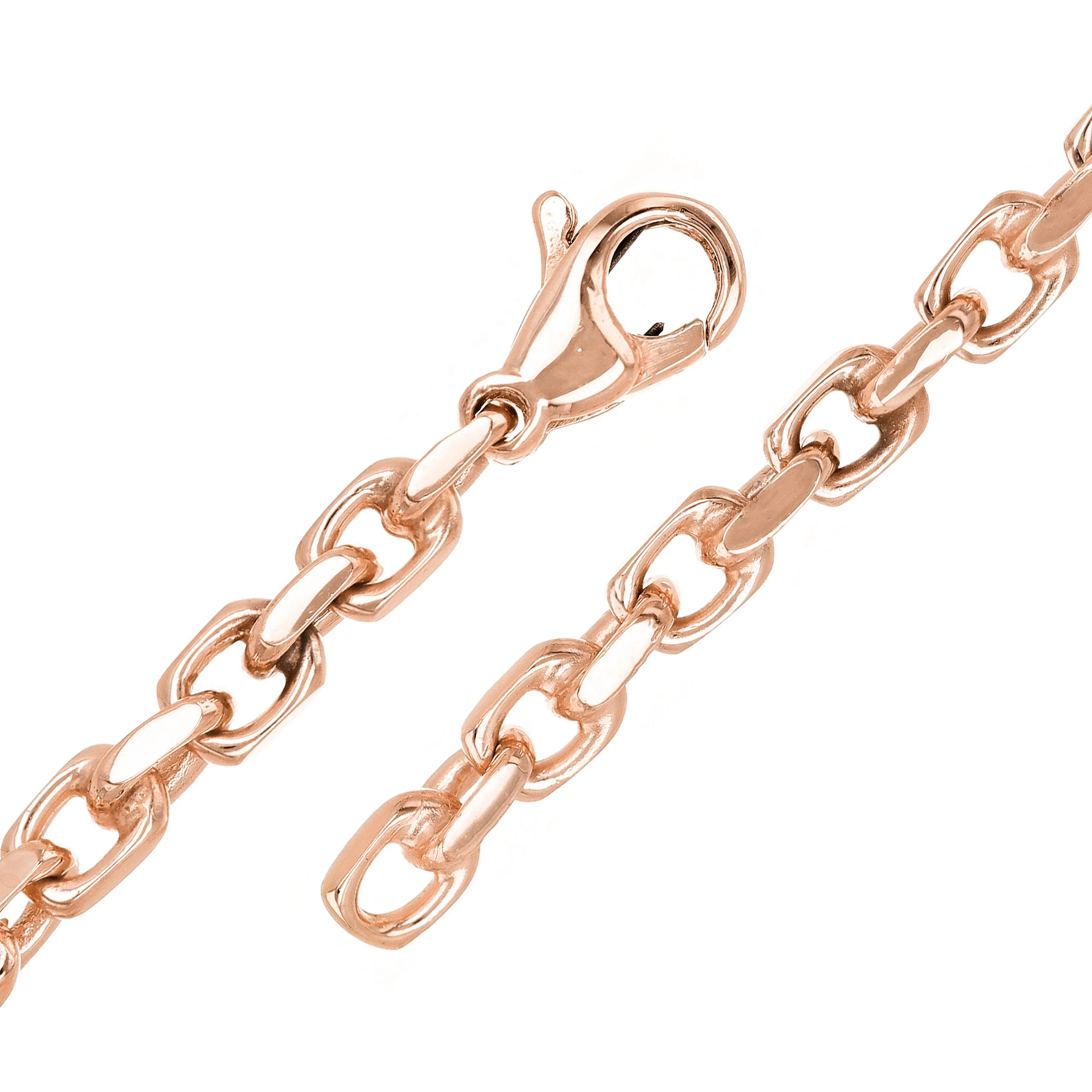 10k Yellow White or Rose Gold Handmade Fashion Link Chain Necklace 20" - 30" 4.5mm