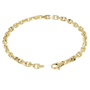 10k Yellow White or Rose Gold Handmade Fashion Link Chain Necklace 20" - 30" 4.5mm