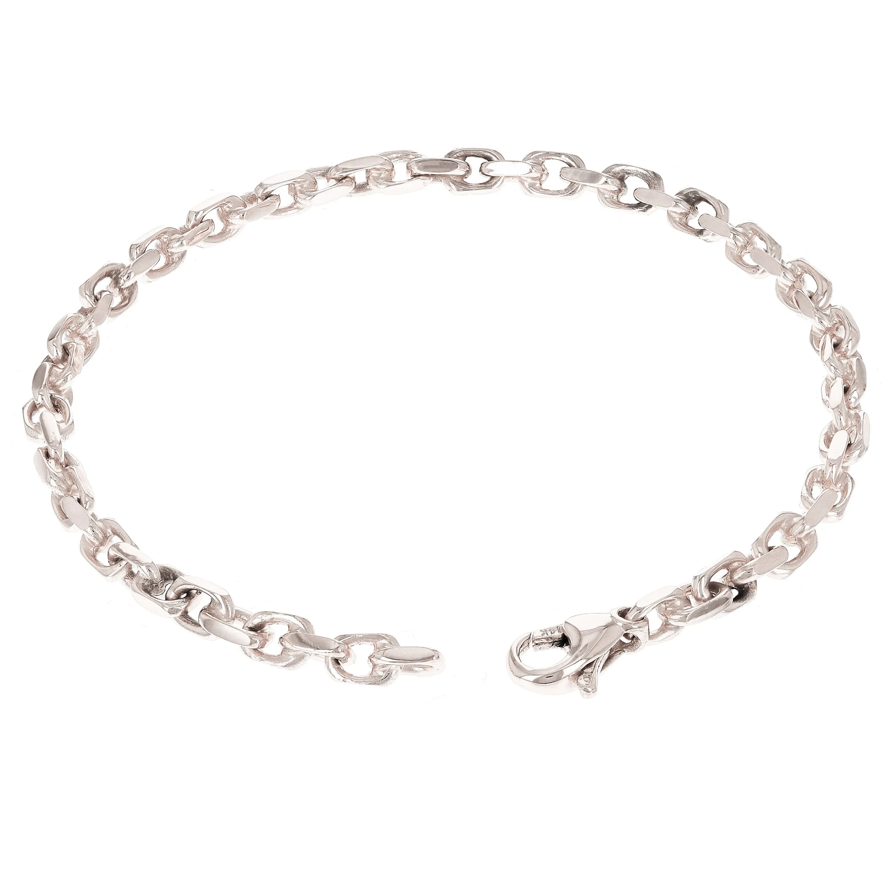 10k Yellow White or Rose Gold Handmade Fashion Link Chain Necklace 20" - 30" 4.5mm