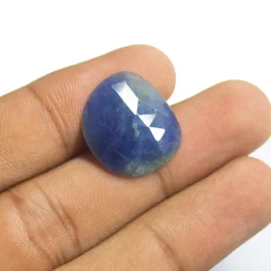 12.5 carats, 20x18mm, Natural Blue Sapphire Rose Cut Pear Loose Gemstone, Natural Blue Gemstone, Blue Sapphire