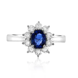 1.47ct tw Royal Blue Sapphire & Diamond Ring