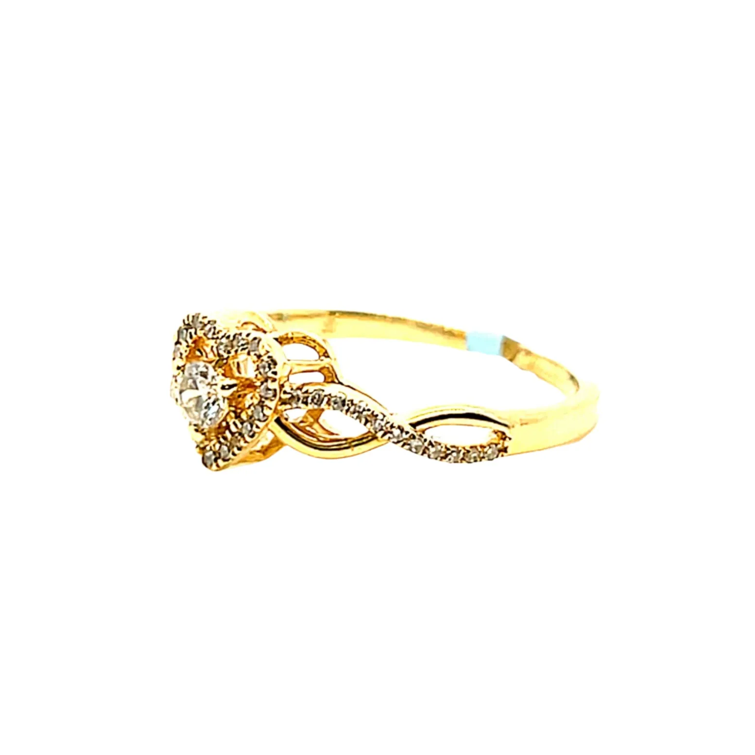 14K Gold 7.9mm Heart Infinity Round 0.36CT Natural Diamonds #7 Ring - SR26141