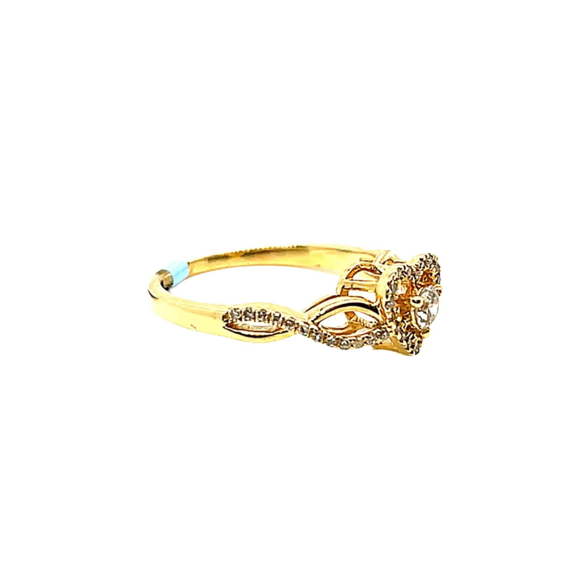 14K Gold 7.9mm Heart Infinity Round 0.36CT Natural Diamonds #7 Ring - SR26141