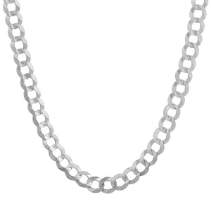 14K REAL Solid White Gold 2.00mm-8.50mm Diamond Cut CUBAN Chain