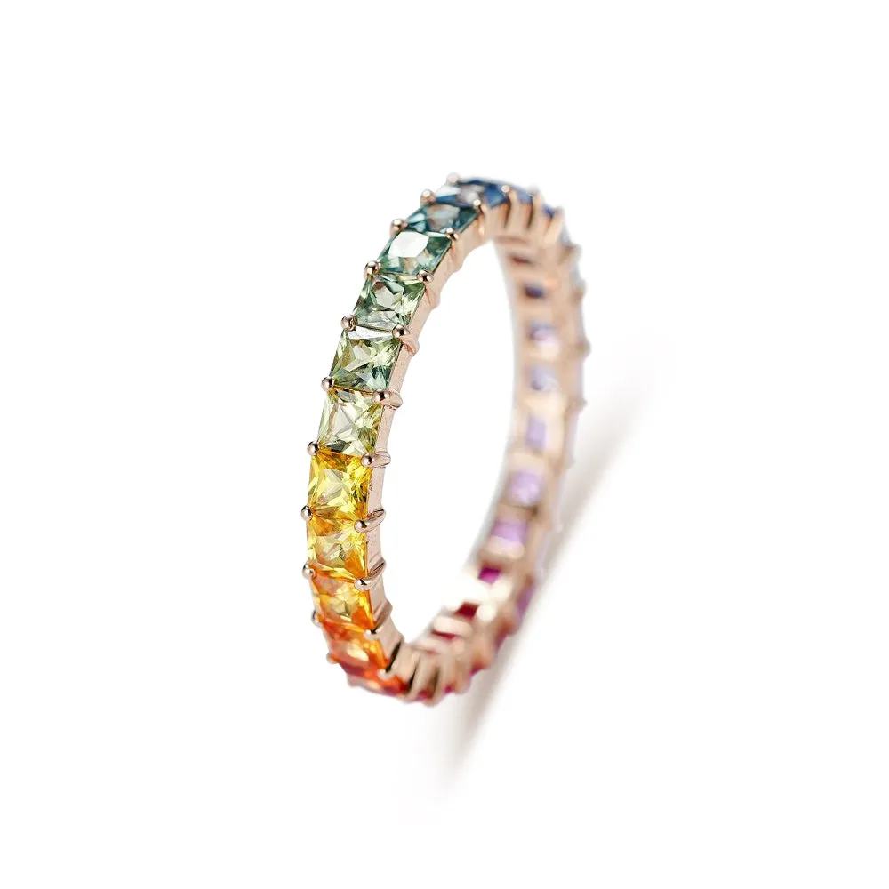 18k Gold Cushion Cut Minimalist Ring