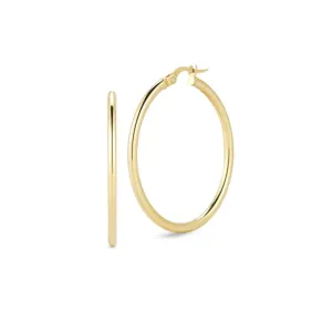 18kt Gold Large Classic Hoop Earrings, 45mm