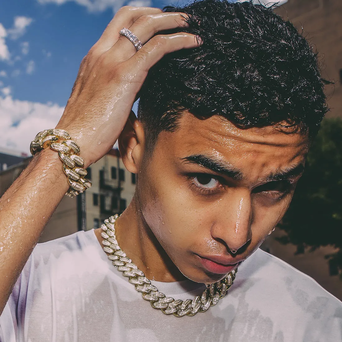 18mm Classic Iced Miami Cuban Link Chain