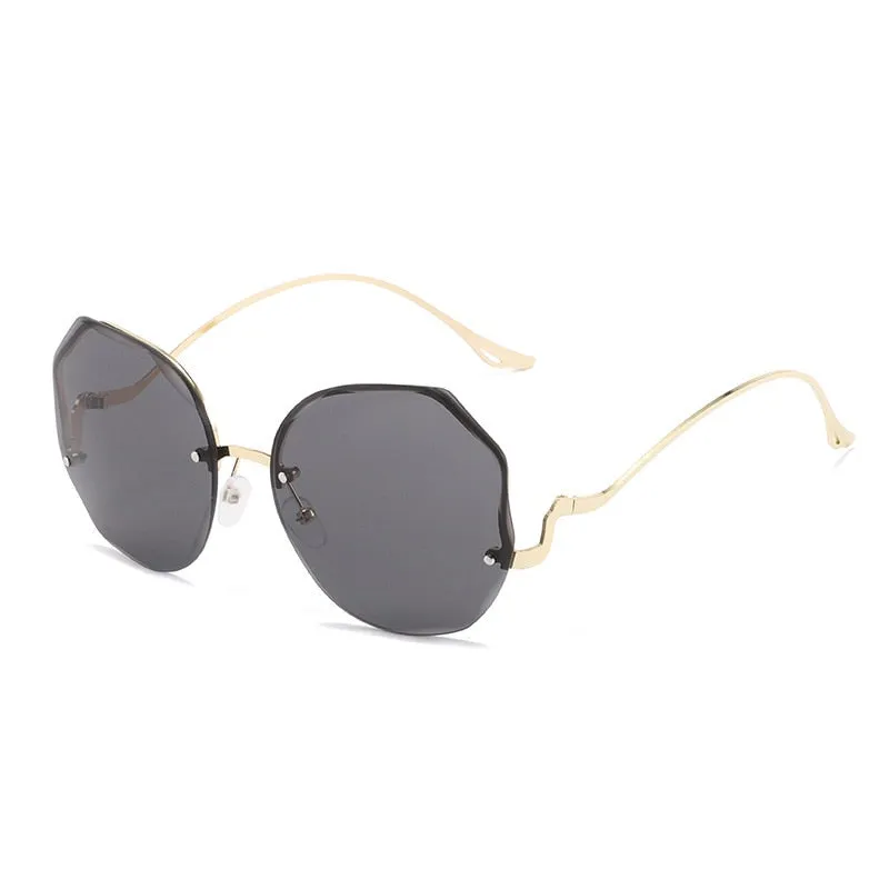 2022 Fashion Gradient Sunglasses Women Brand Design Vintage Pilot  Retro Shades Cutting Lens Gradient Sun Glasses Female UV400