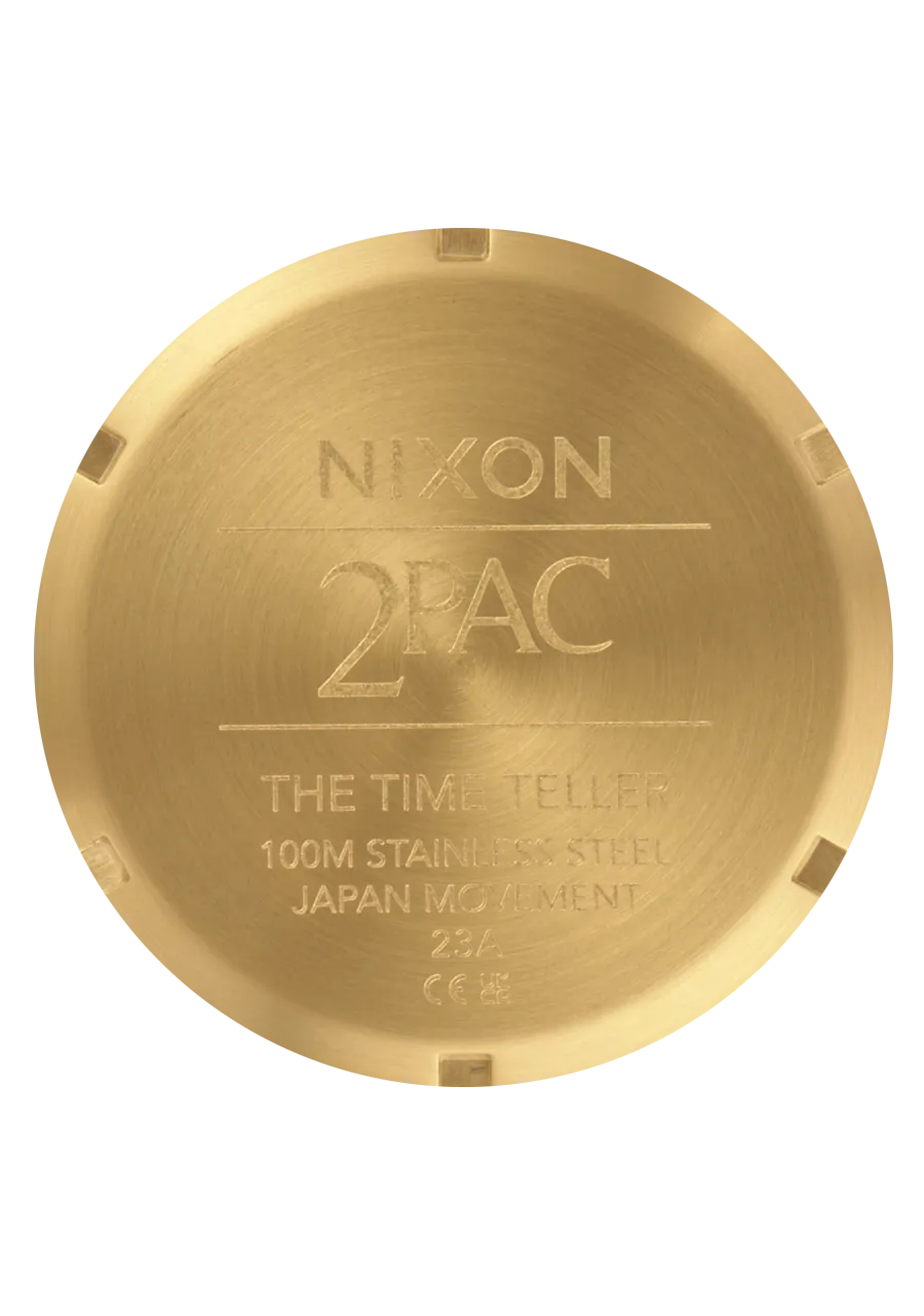 2PAC TIME TELLER Gold Black Watch A1378-513