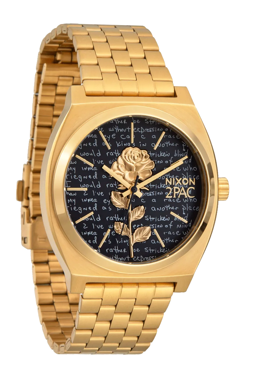 2PAC TIME TELLER Gold Black Watch A1378-513