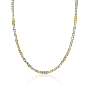 3mm Iced Tennis Chain - Yellow Gold