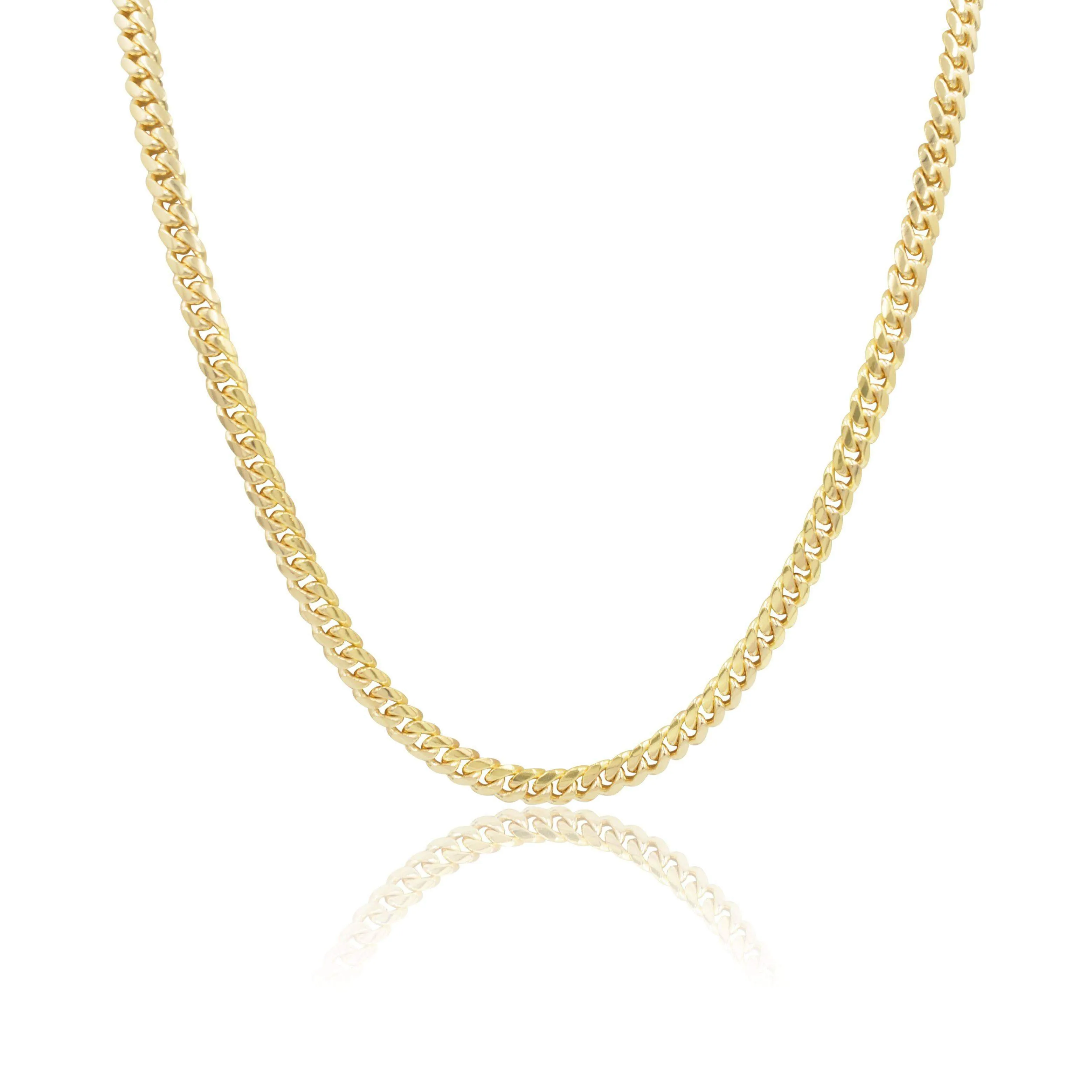 5.7mm machine-made solid Cuban Link Chain in 10K Gold