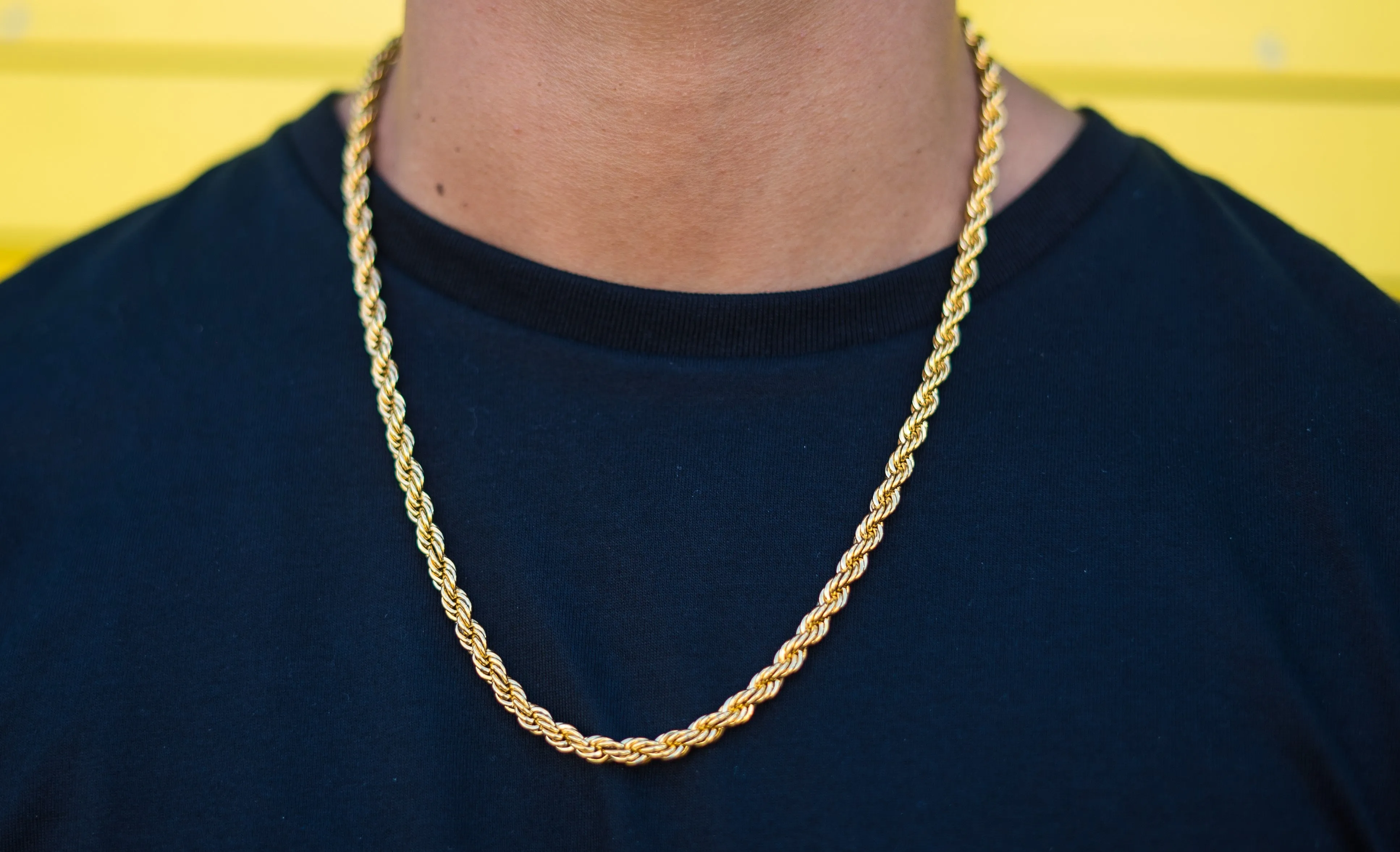 5MM Rope Chain Yellow Gold