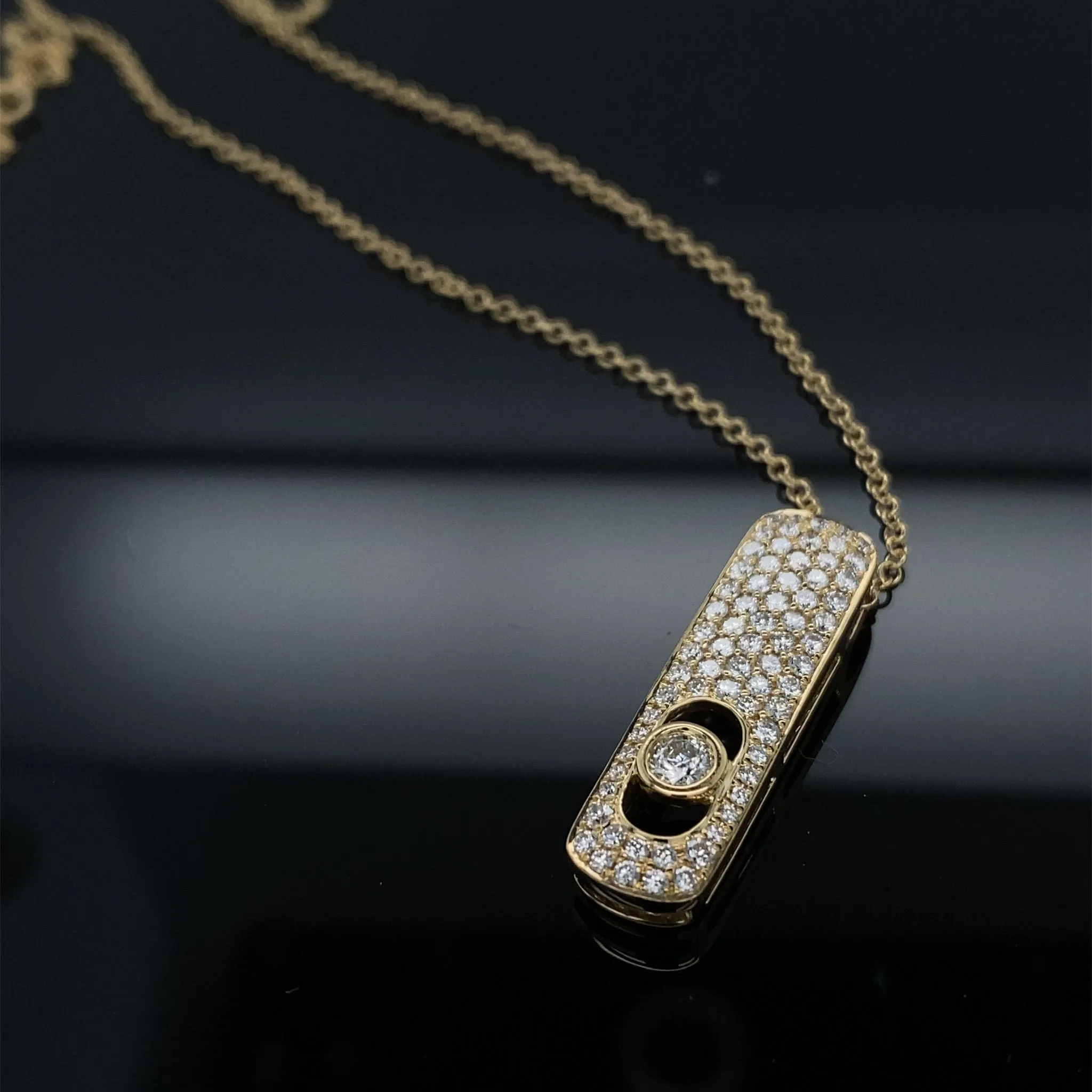.60ct Sliding Diamond Capsule Icon Pendant