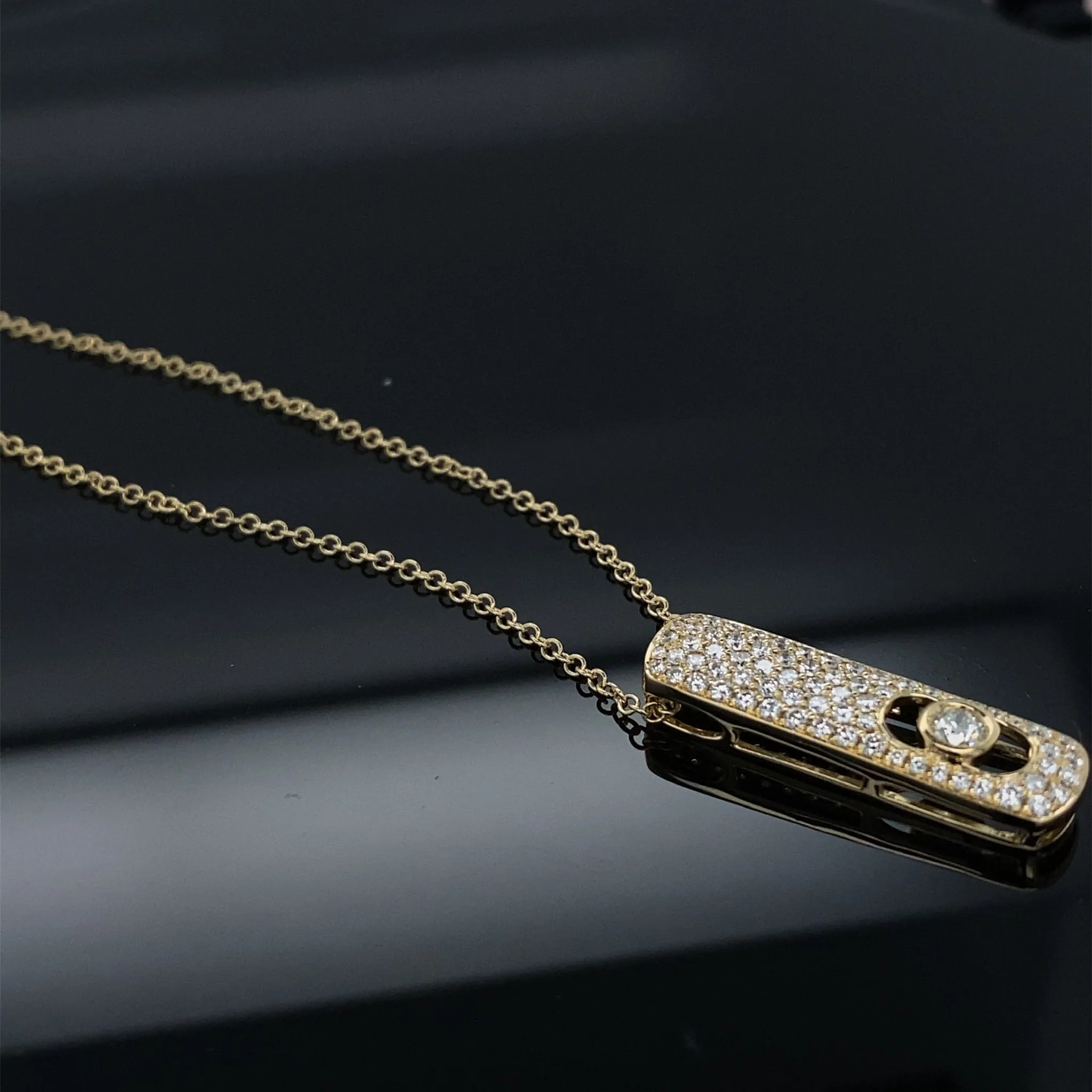 .60ct Sliding Diamond Capsule Icon Pendant
