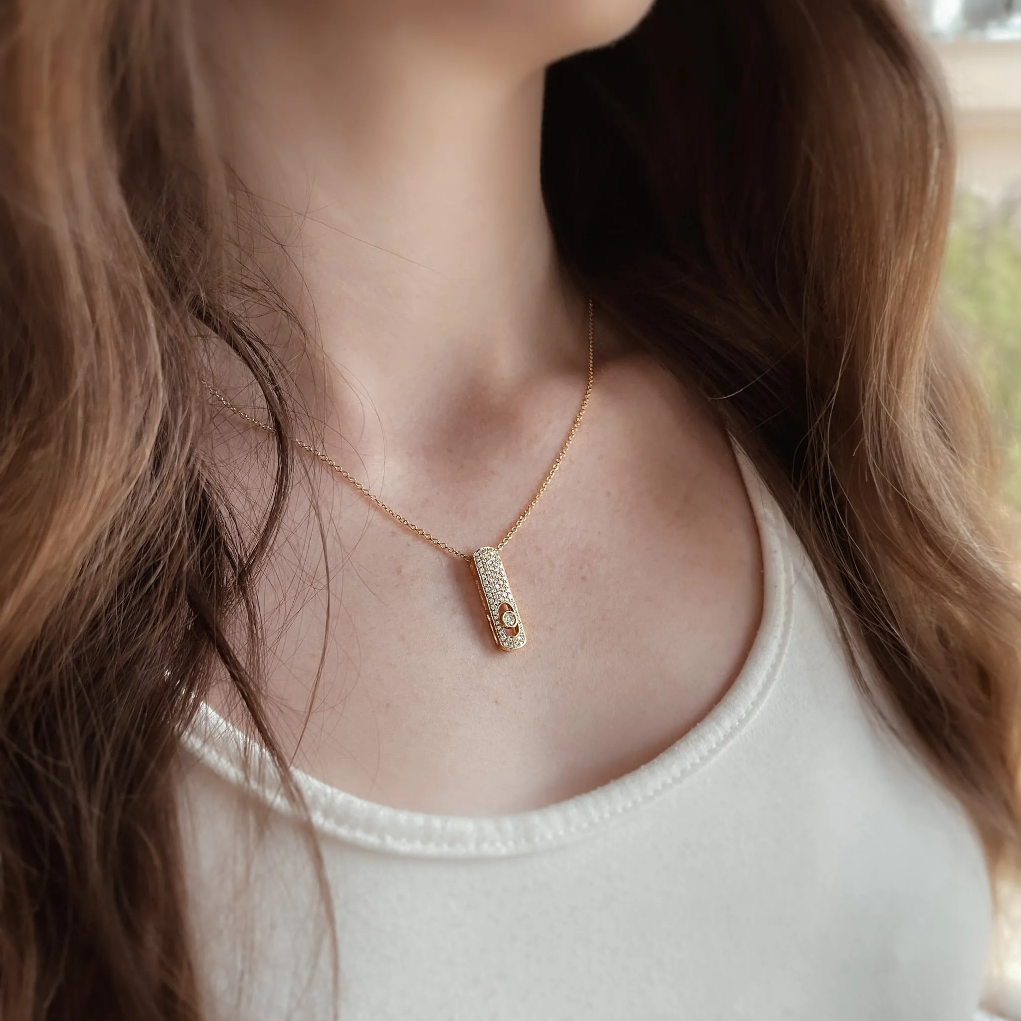 .60ct Sliding Diamond Capsule Icon Pendant