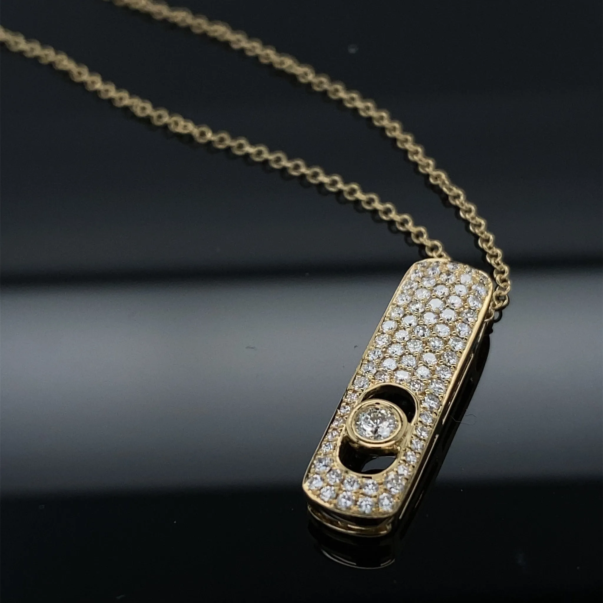 .60ct Sliding Diamond Capsule Icon Pendant