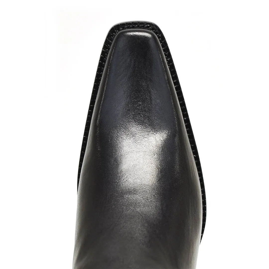 Abasolo Goat Spanish Toe Boot - Black