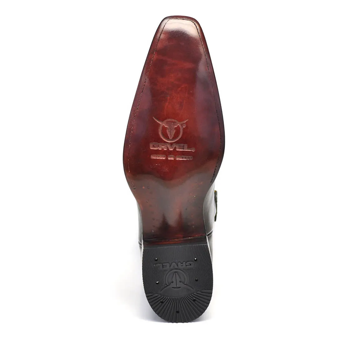 Abasolo Goat Spanish Toe Boot - Black
