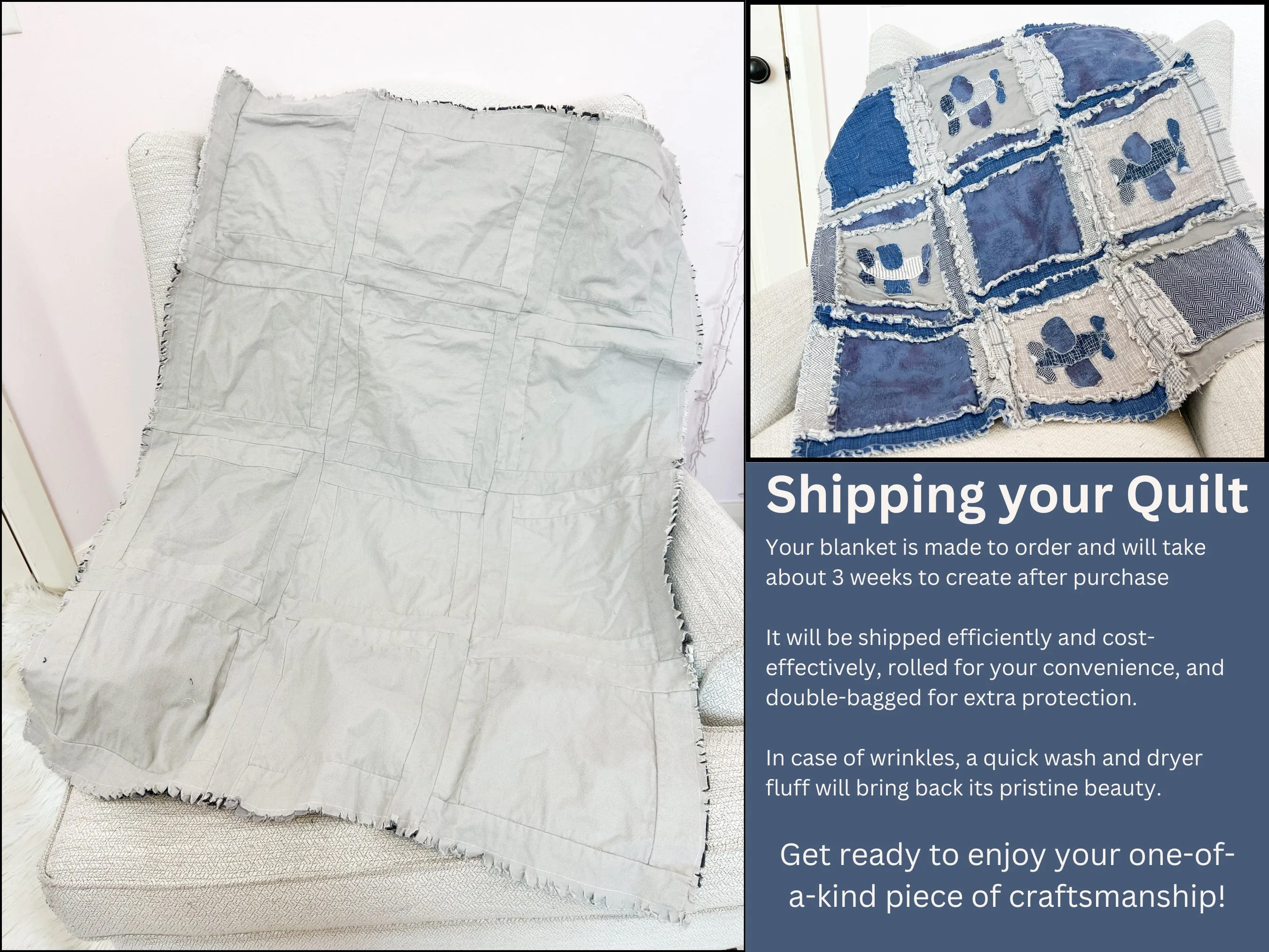 Airplane Quilt Baby Rag Quilt, Boy Crib Bedding, Baby Shower Git
