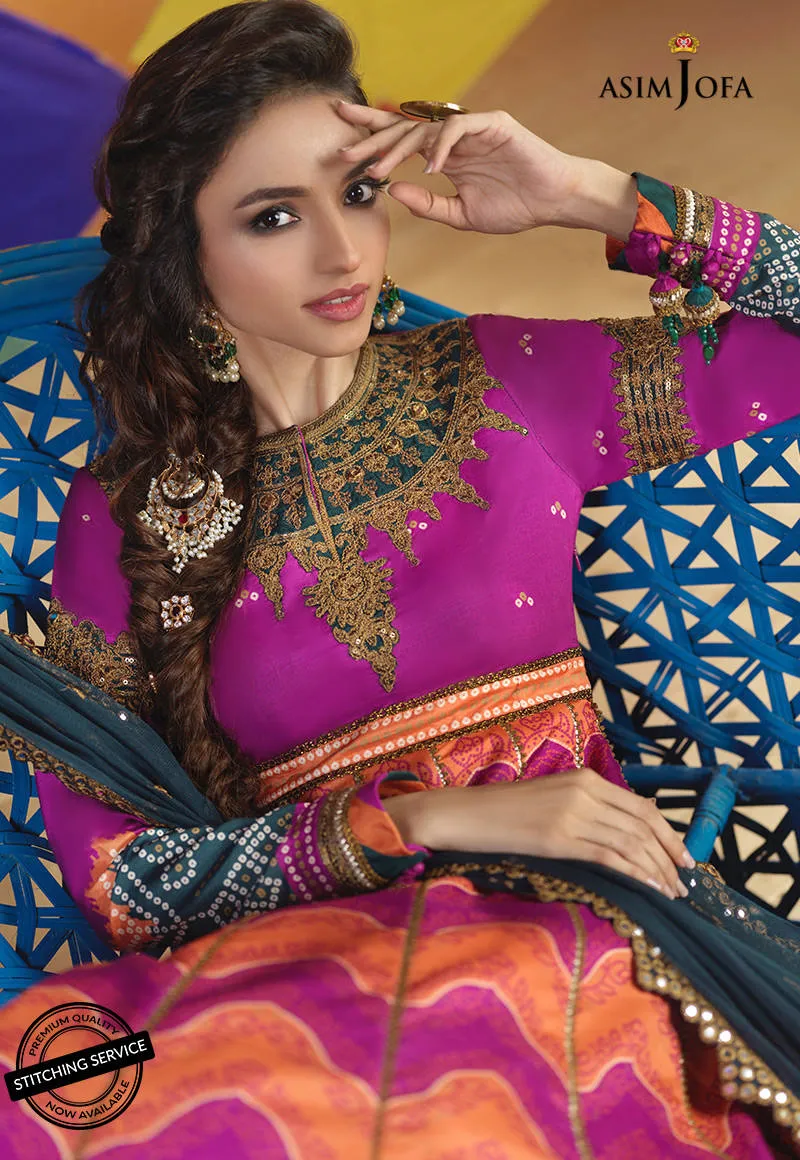 AJFC-58 | Asim Jofa Basant Collection 2022 | Unstitched Embroidered Organza Suit