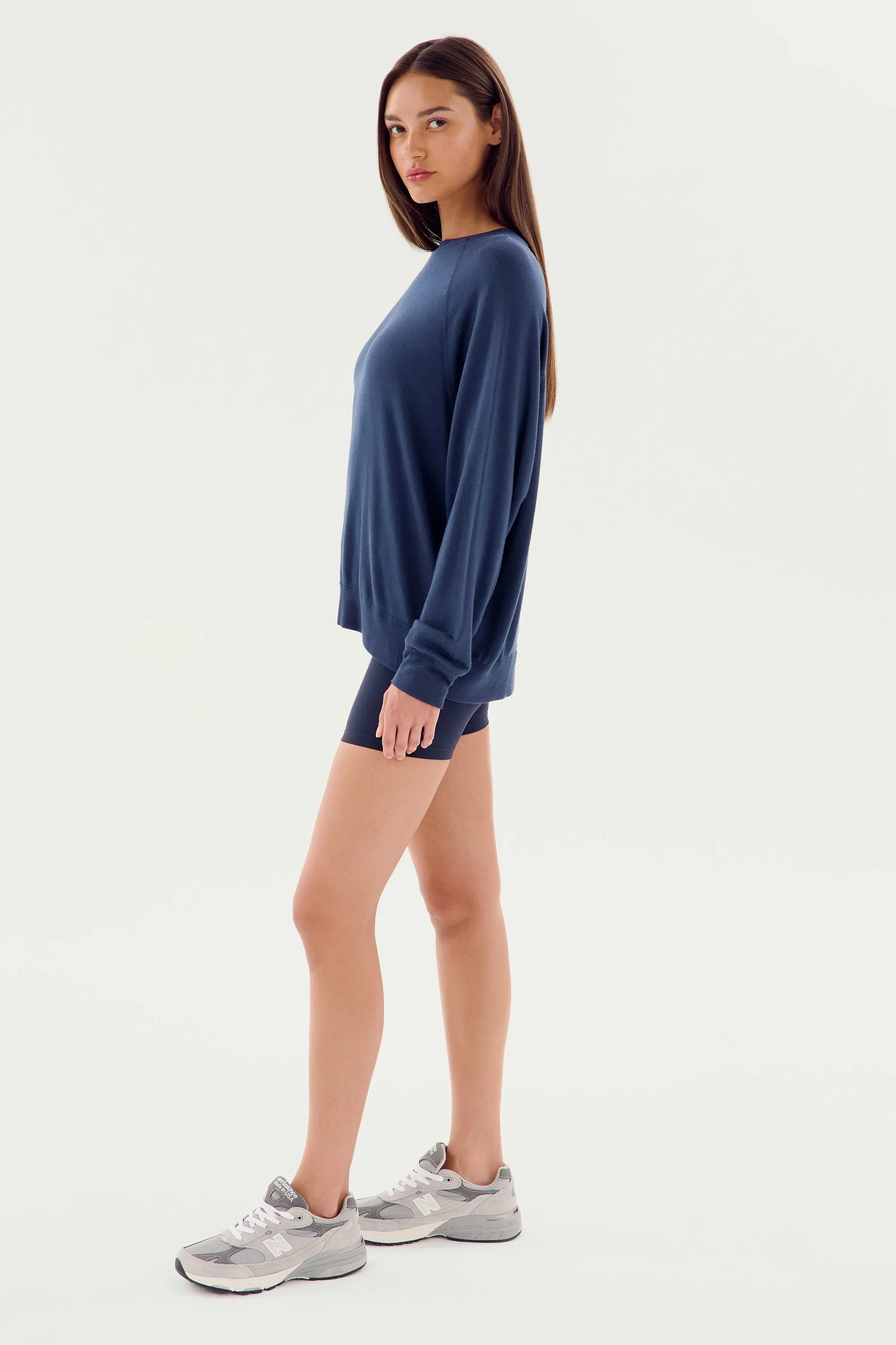 Andie Fleece Sweatshirt - Indigo