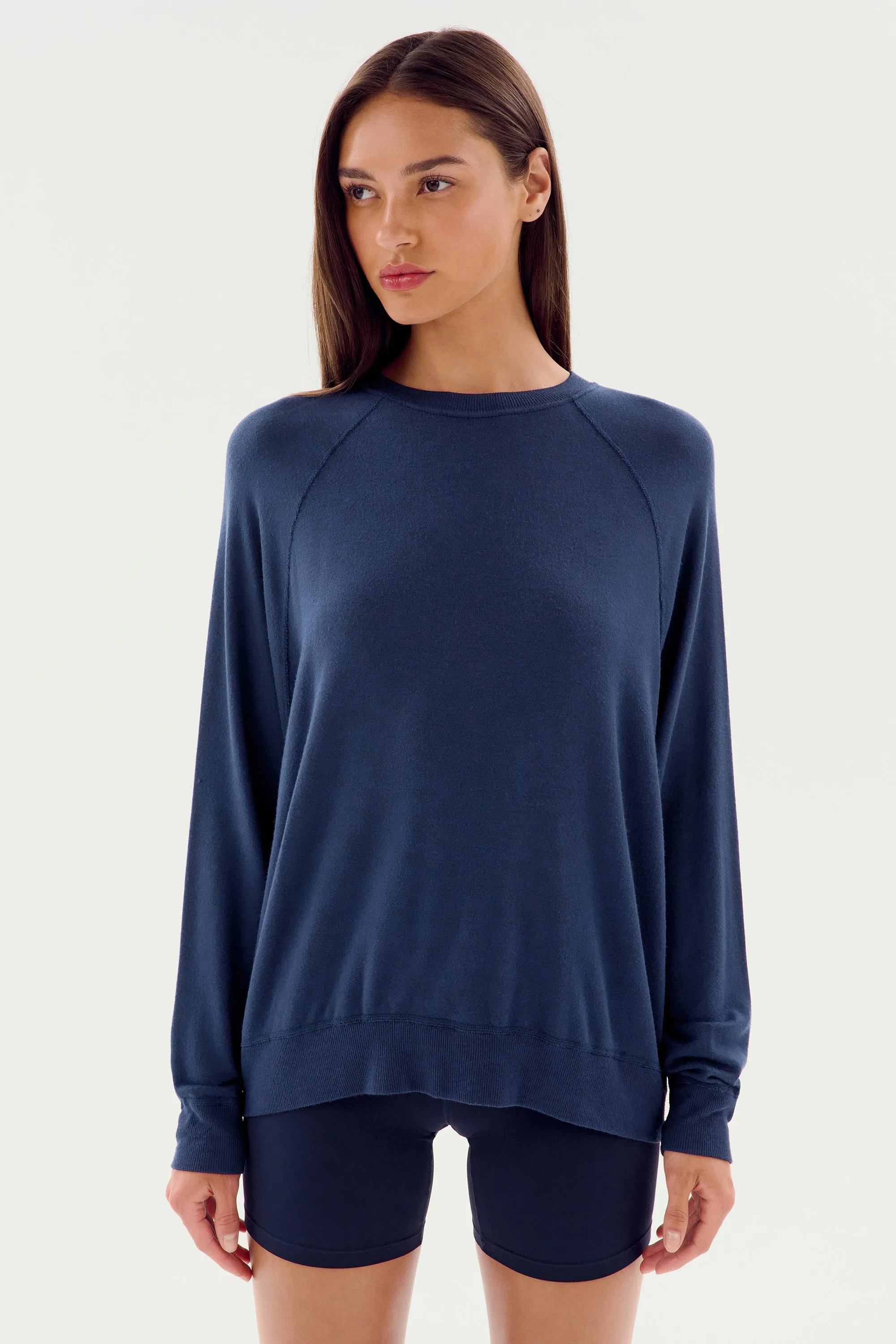 Andie Fleece Sweatshirt - Indigo
