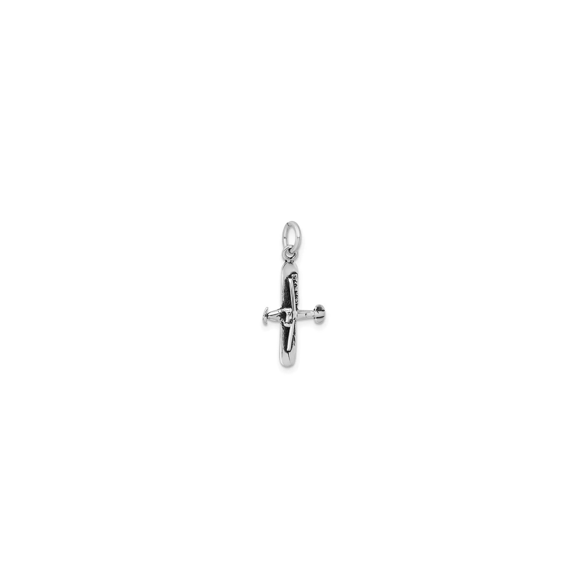 Antique Vintage Airplane Charm (Silver)