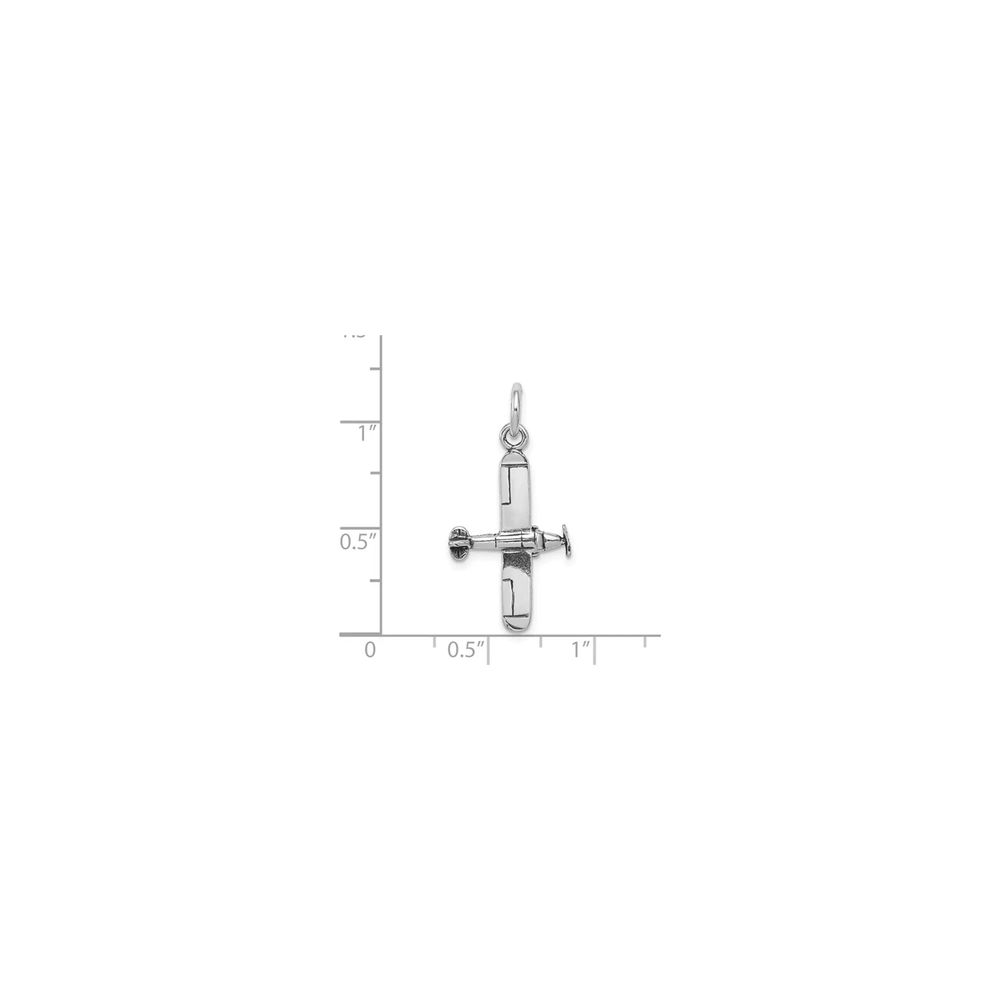 Antique Vintage Airplane Charm (Silver)