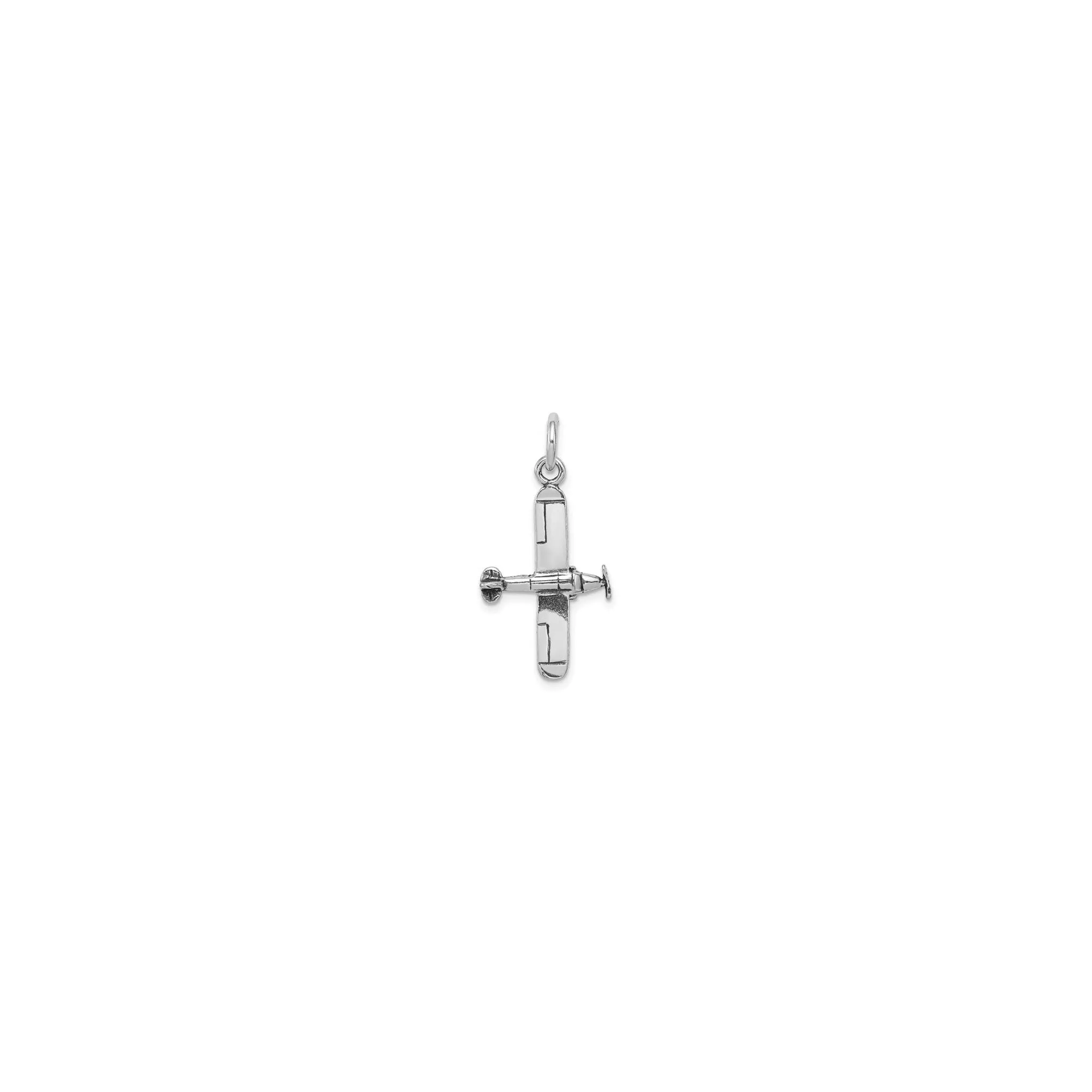 Antique Vintage Airplane Charm (Silver)
