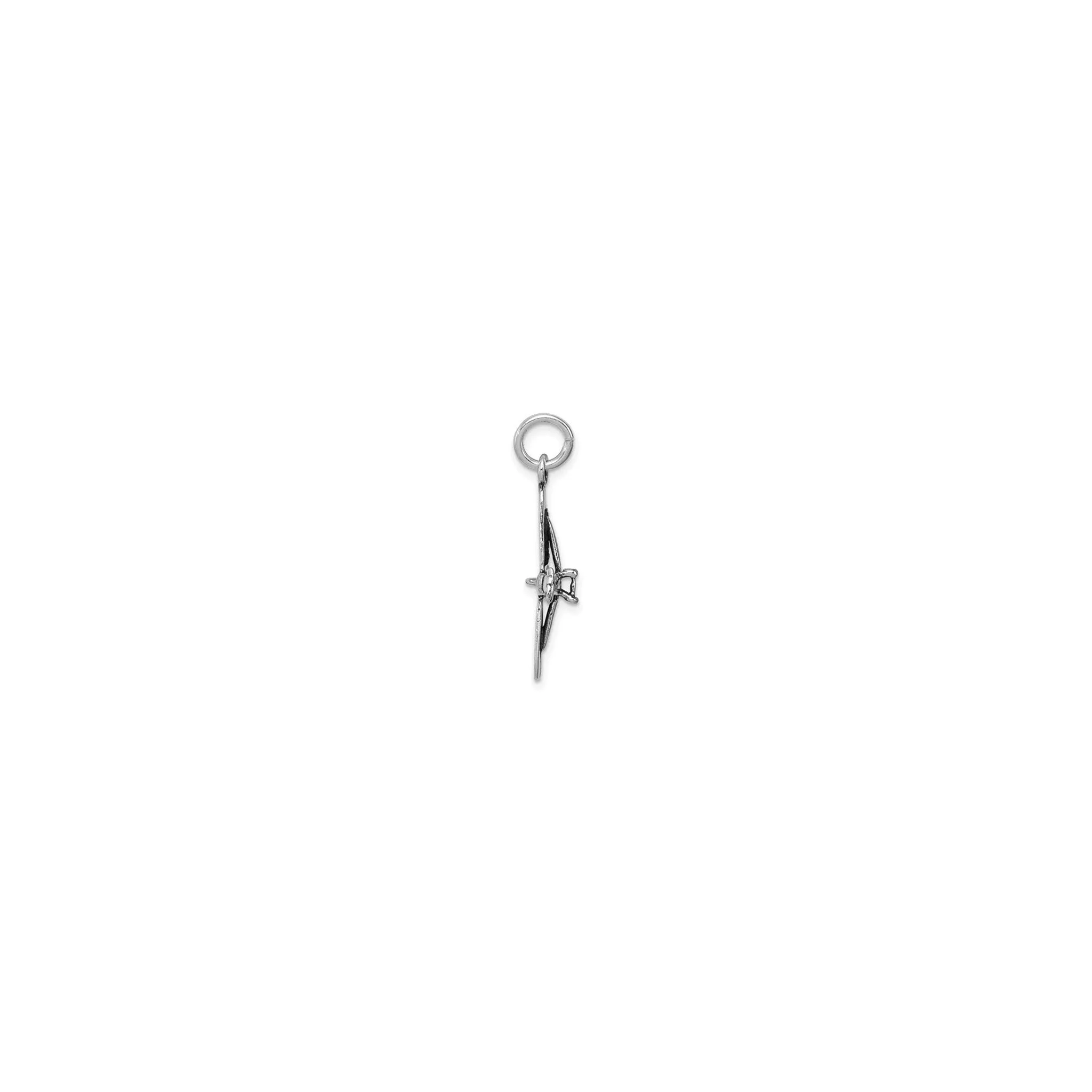 Antique Vintage Airplane Charm (Silver)