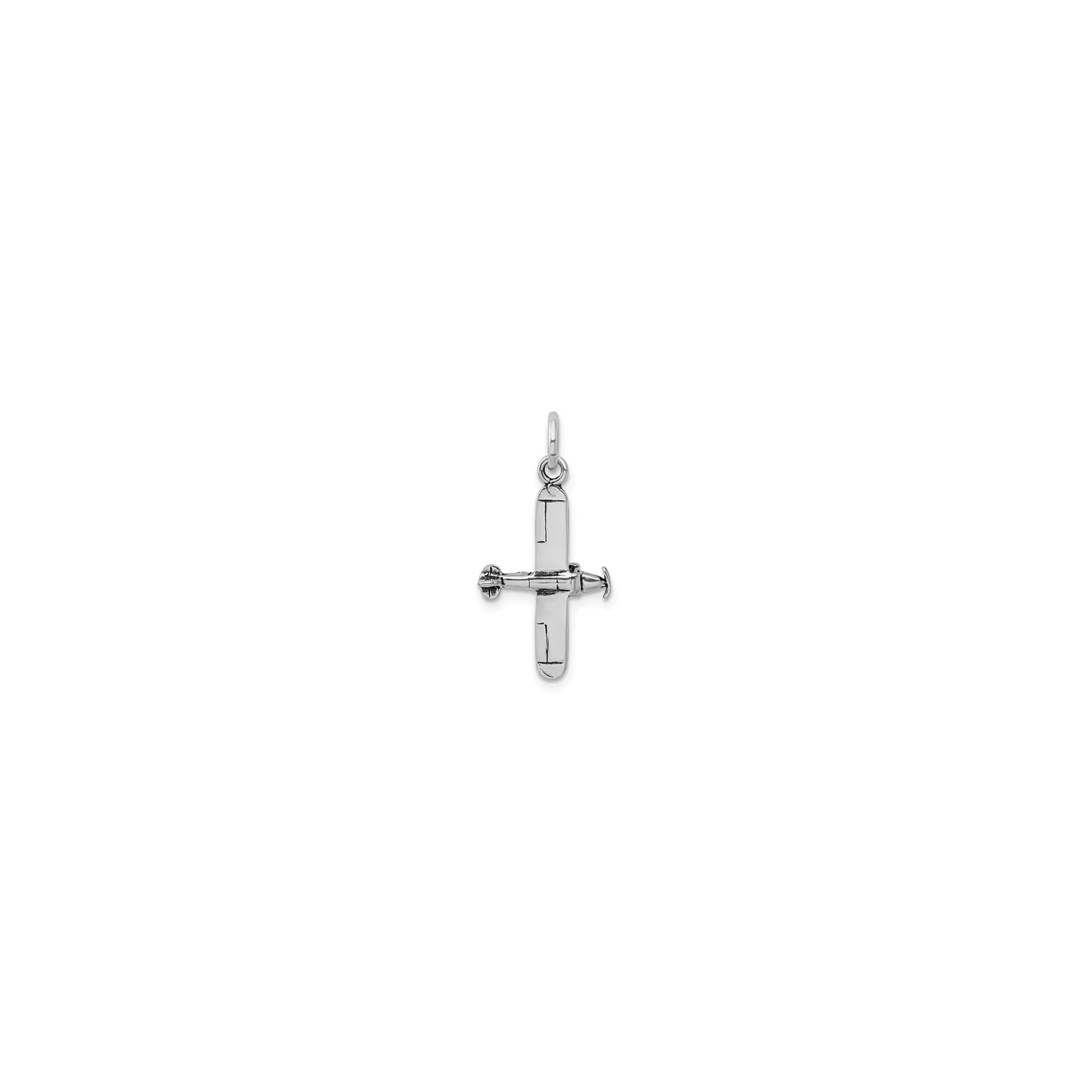 Antique Vintage Airplane Charm (Silver)