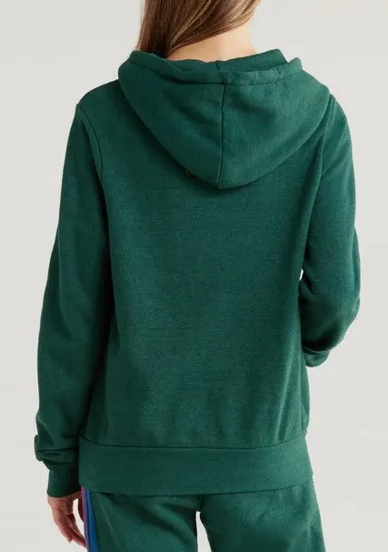 Aviator Nation 5 Stripe Hoodie- Forest Green