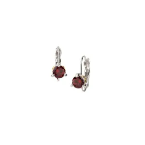 Beijos Collection - Garnet Prong Set Earrings