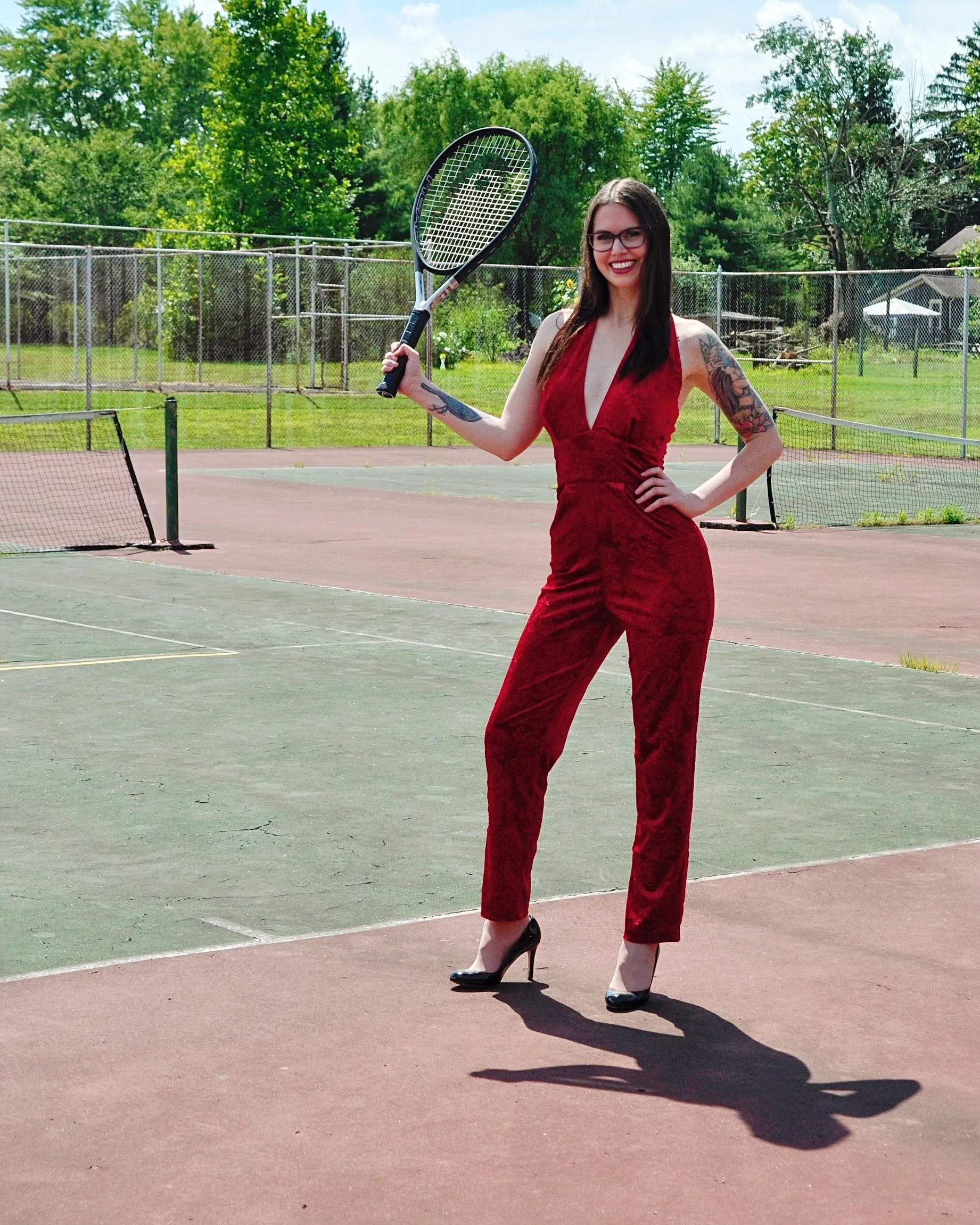 Belle Vie Jumpsuit (Ruby)