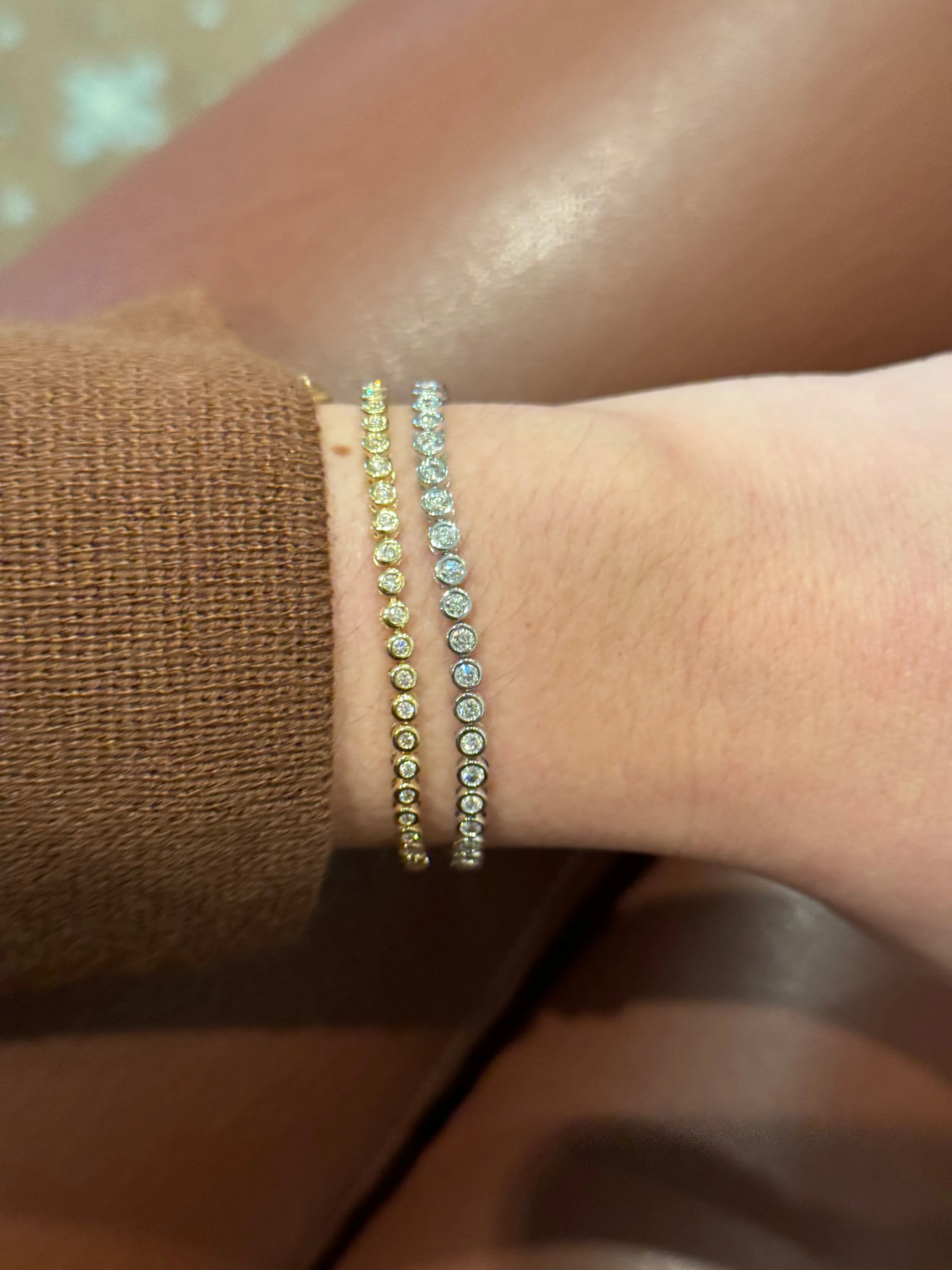 Bezel Set Classic Diamond Tennis Bracelet