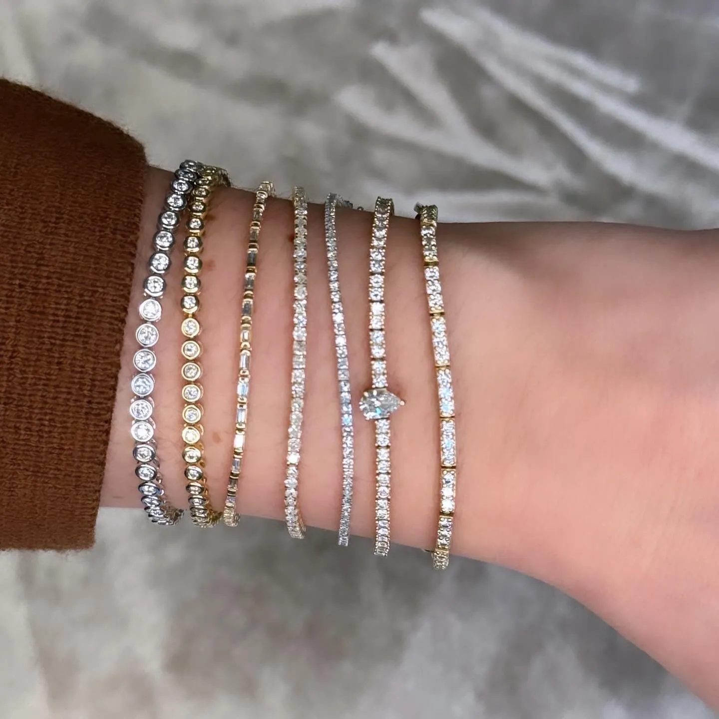 Bezel Set Classic Diamond Tennis Bracelet