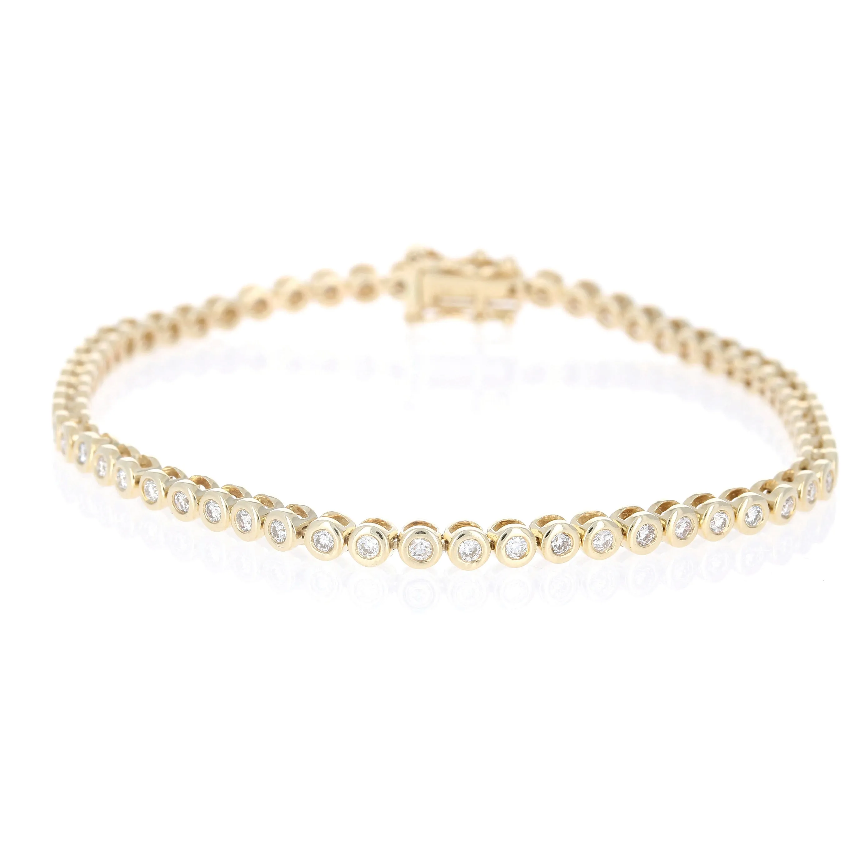Bezel Set Classic Diamond Tennis Bracelet