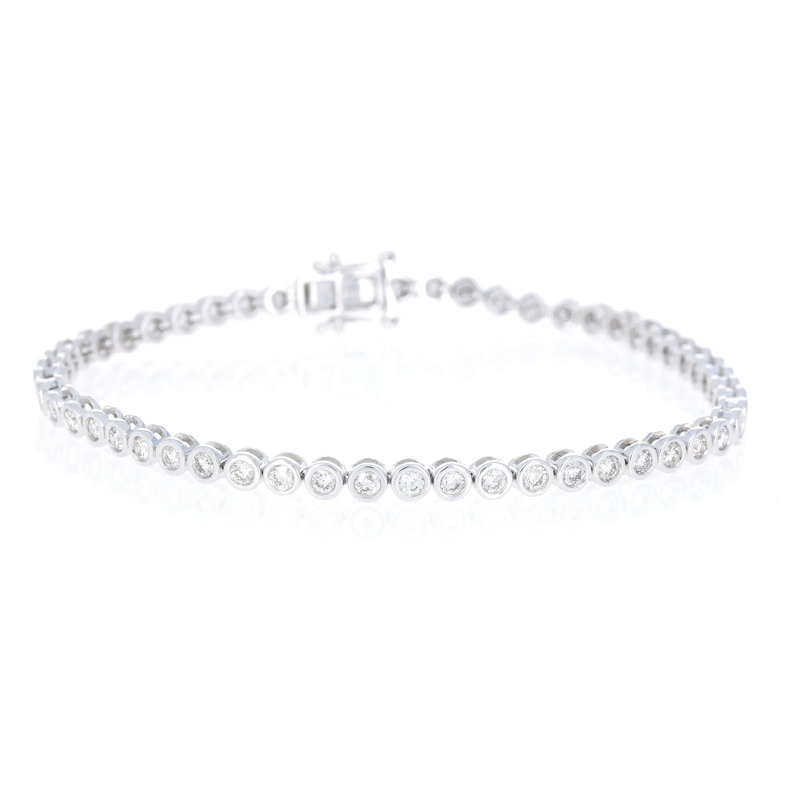 Bezel Set Classic Diamond Tennis Bracelet