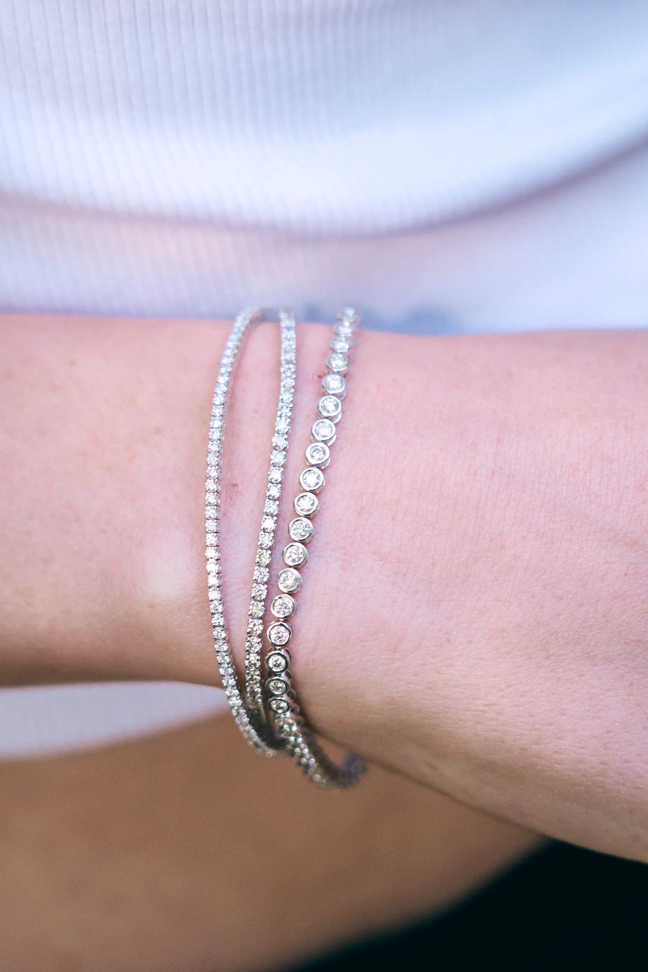 Bezel Set Classic Diamond Tennis Bracelet