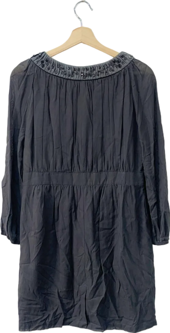 Boden Grey Embellished Neckline Dress UK 12