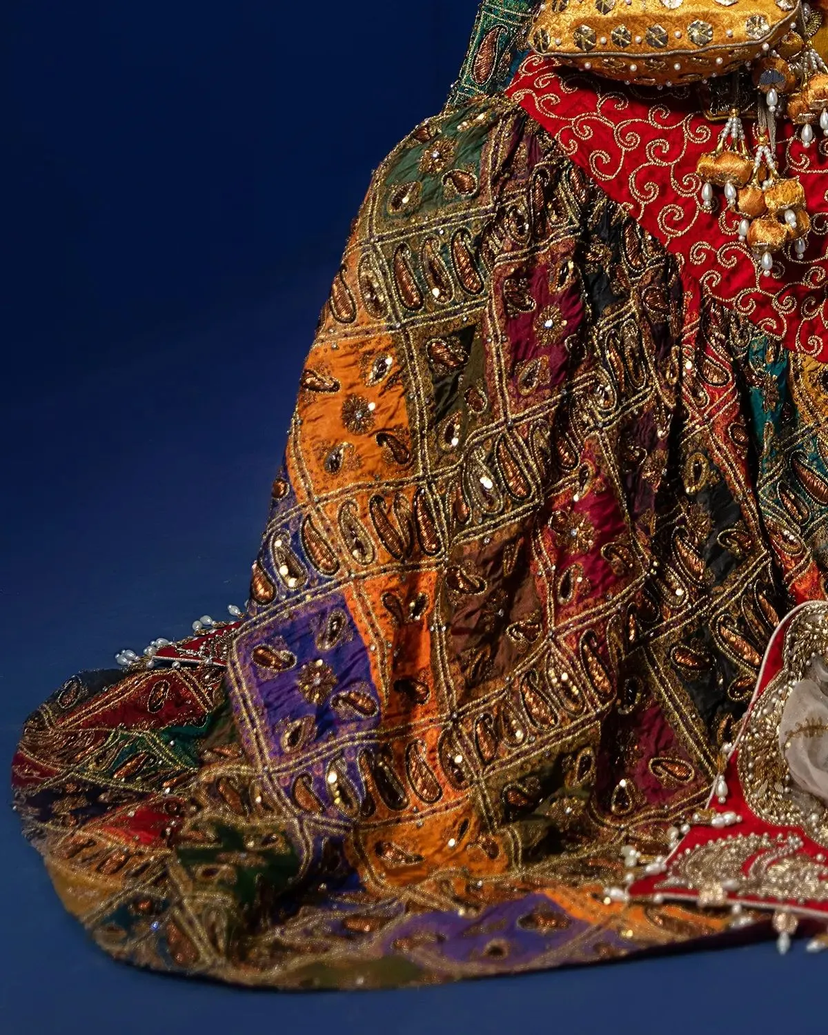 Bridal Mehndi Dress in Sharara Kameez Dupatta Style