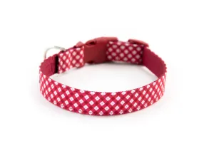 Buckle Dog Collar in Edith (Red)