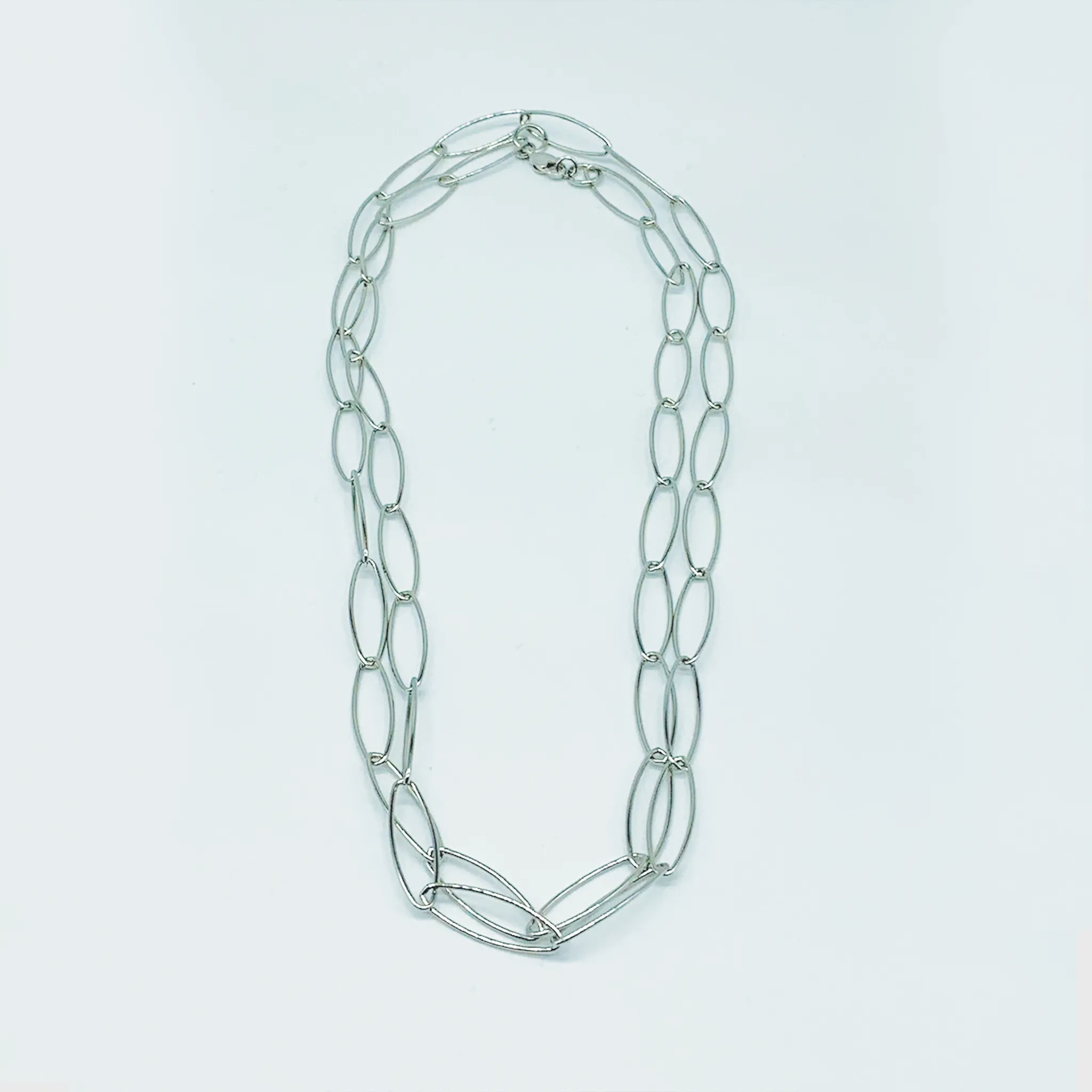 CA Rhodium Big Chain Necklace