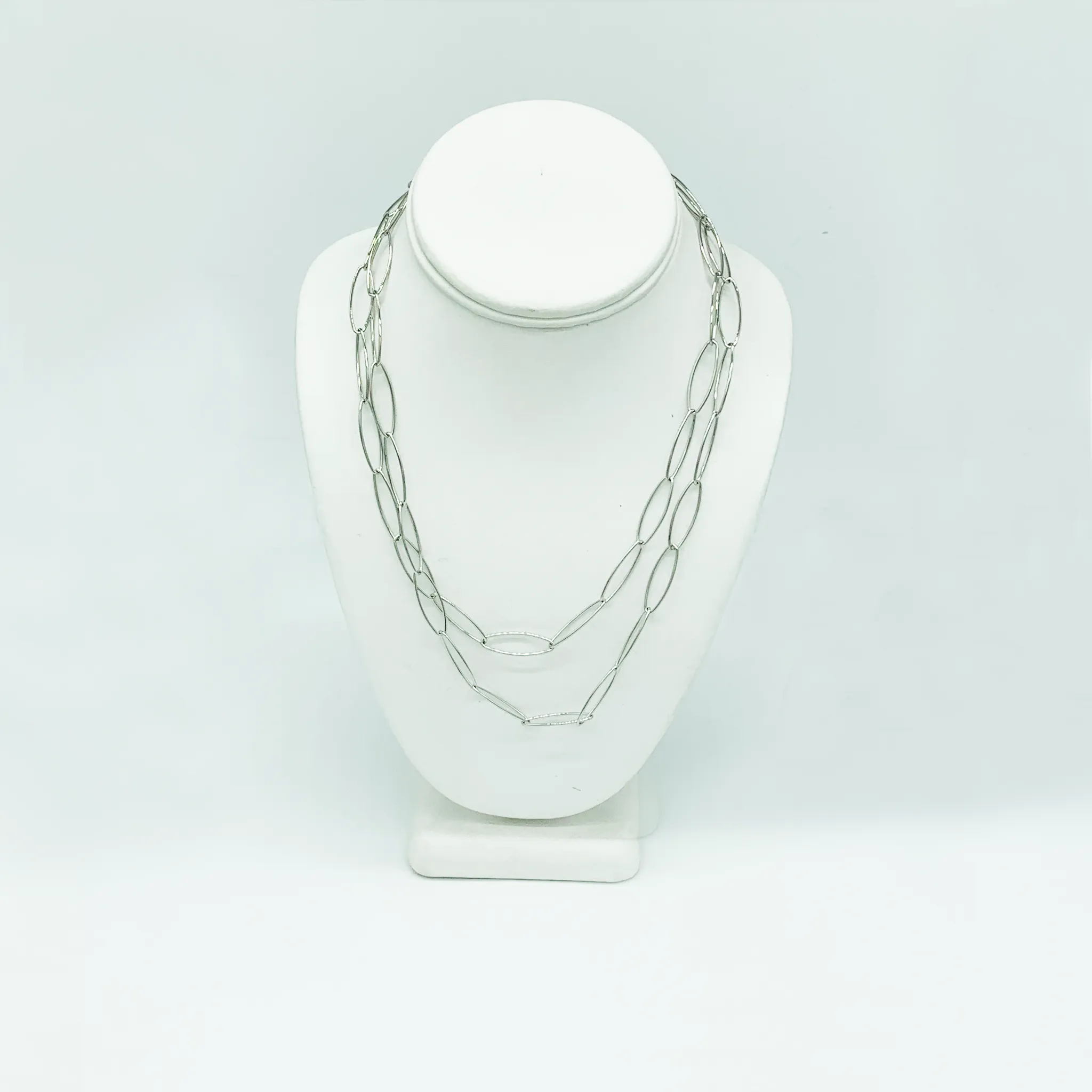 CA Rhodium Big Chain Necklace