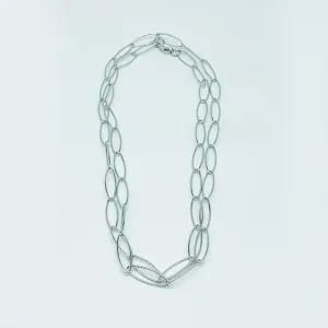 CA Rhodium Big Chain Necklace
